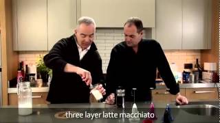 aerolatte  milk frother makes three layer caffè latte macchiato [upl. by Ettesyl]