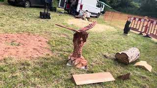 A fabulous range of wooden sculpture at Caerleon festival 2024 [upl. by Ybrad473]