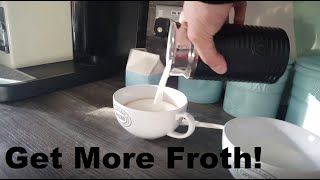 How to Get More Froth from Your Nespresso Coffee Aeroccino  Nespresso tips and help [upl. by Novonod]