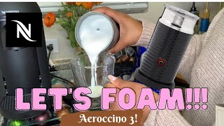 How To Foam Milk With Aeroccino 3 Make Coffee With Foam Tips amp Tricks  Easy Foamed Latte Recipe [upl. by Ardnac240]