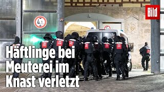 Gefängnismeuterei Polizei stürmt Knast in Thüringen  JVA Untermaßfeld [upl. by Navak585]